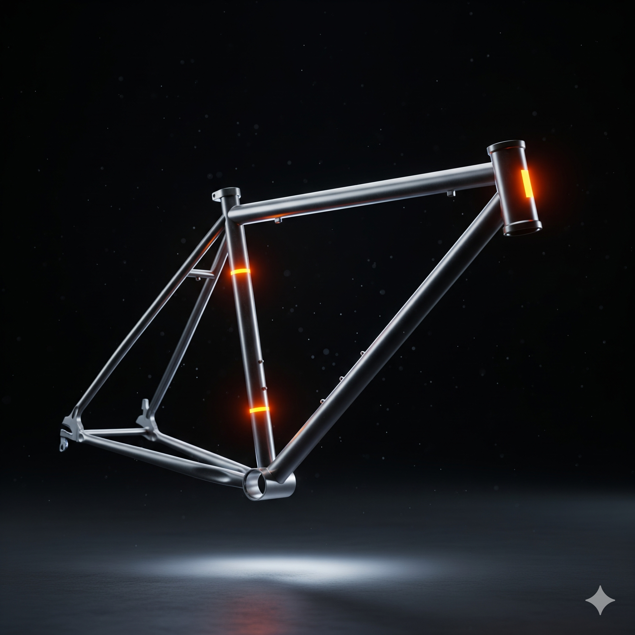 3D Render of Steel Bicycle Frame
